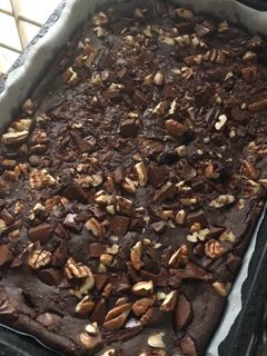 Una foto de Brownie vegano de porotos negros (FIT)