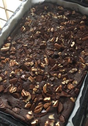 Una foto de Brownie vegano de porotos negros (FIT)