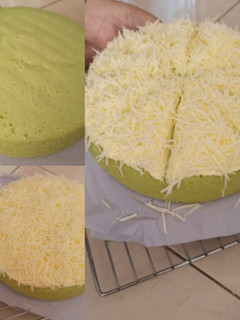 Foto resep Bolu Pandan Keju Kukus