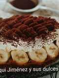 Tarta de dulce de leche, plátano y cookies
