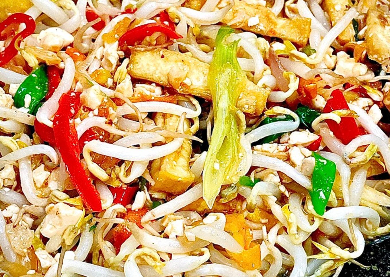 Tumis Tauge Tahu dengan Putih Telur Asin