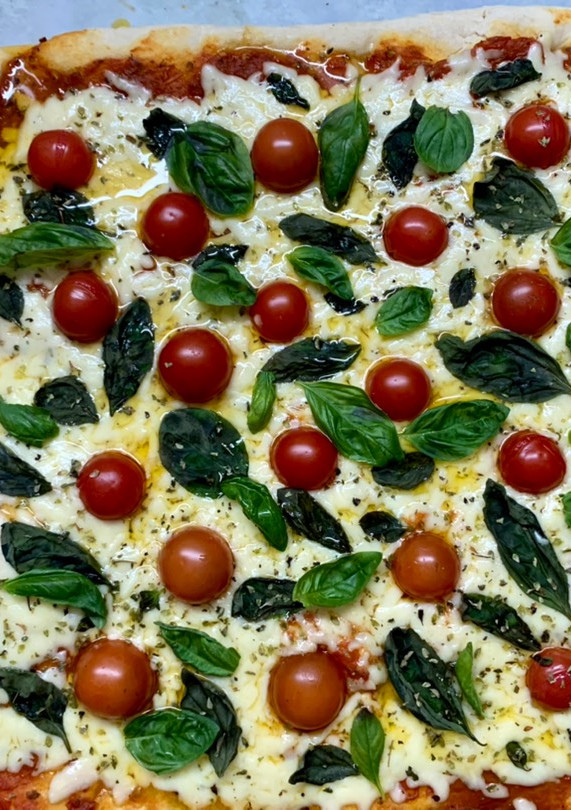 Una foto de Pizza Capri - masa con prefermento poolish