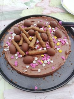 Φωτογραφία της συνταγής Cheesecake πραλίνα με 4 υλικά!!