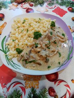 Mustáros, gombás sertéstokány recept fotója