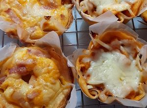 Foto principal de Cazuelitas de atún y mini quiche de bacon y mozzarella