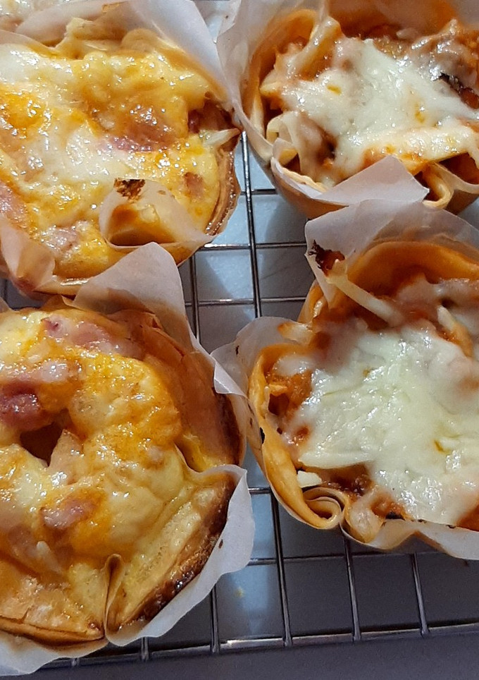 Una foto de Cazuelitas de atún y mini quiche de bacon y mozzarella