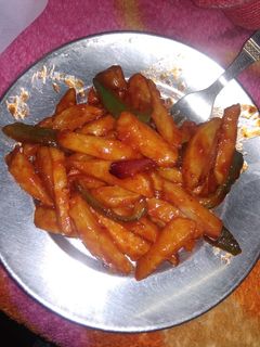 चिली पोटैटो (chilli potato recipe in Hindi) रेसिपी मुख्य फोटो
