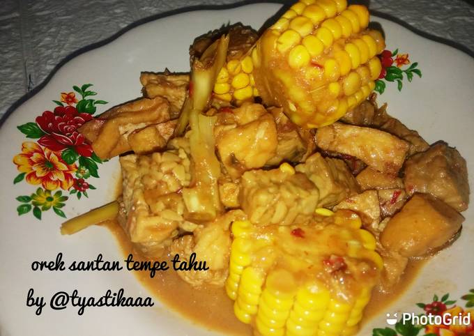 Orek santan tempe tahu