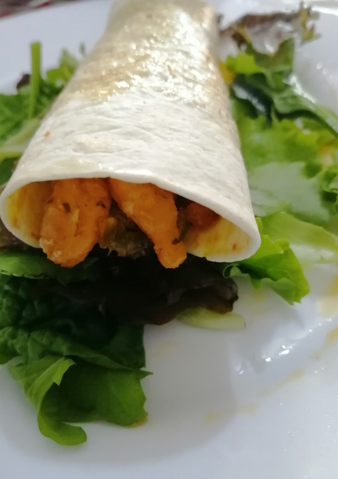 Una foto de Fajitas de salmón