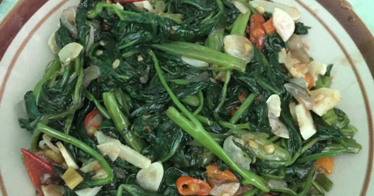 Resep Tumis kangkung anak kos oleh romantikadms Cookpad