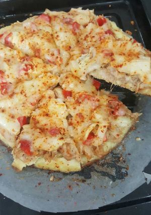 Foto resep Pizza Keto topping Tuna