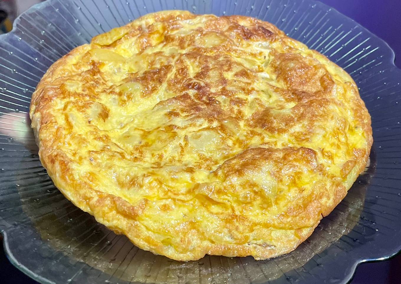 Tortilla de patatas con cebolla