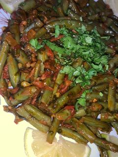 صورة لوصفة فاصولياء بالزيت الزيتون