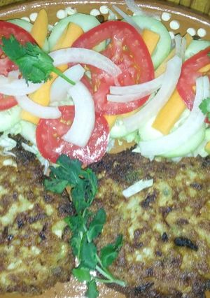 Una foto de Tortitas de col y brócoli a la. Mario's