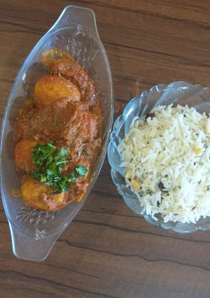 A picture of Kashmiri Dum Aloo.
