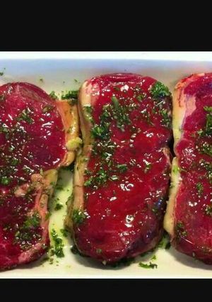 A picture of Marinated ramsteak (3 weeks old).