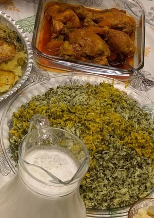 عکسی از دستور باقالی پلو با مرغ