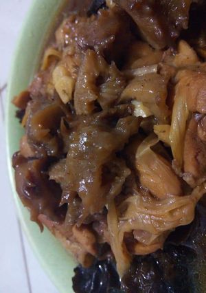 Foto resep Sea cucumber and chicken with oesyter sauce