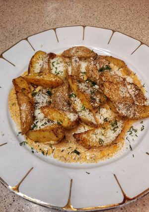 O poză a rețetei Roasted potatoes with hot honey ranch 🍯.