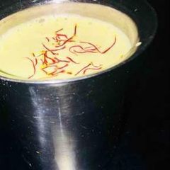 Turmeric-Carom-Saffron milk A picture of Turmeric-Carom-Saffron milk.