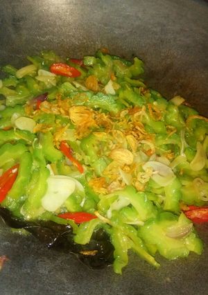 Foto resep Tumis pare ikan asin nagih