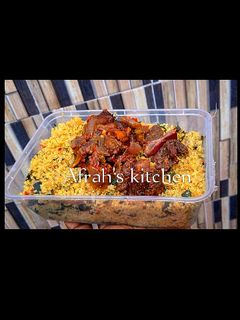 Pepper meat da dambun shinkafa ainihin hoton girkin