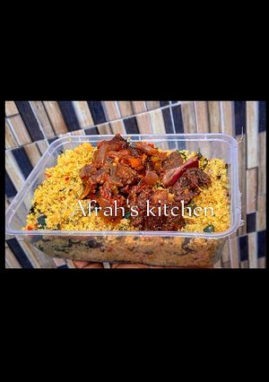 Pepper meat da dambun shinkafa ainihin hoton girkin