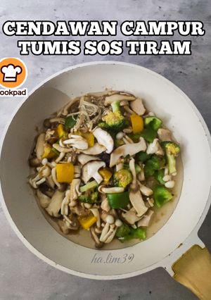 Gambar Cendawan Campur Tumis Sos Tiram