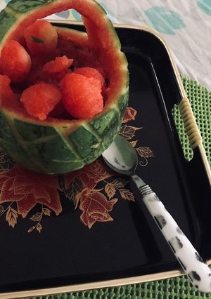Una foto de Una canasta de patilla personal para agasajar