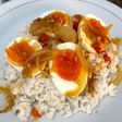 Telur rebus saus tiram