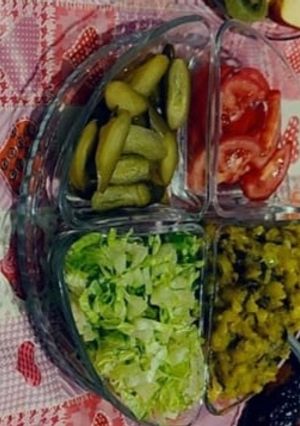 عکسی از دستور دو پیازه آلو