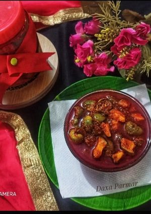 A picture of Gumberry Raw Mango Sour Pickle (Gunda / Lasoda Kairi Khatta Aachar).