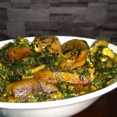 A picture of EdikaIkong soup.