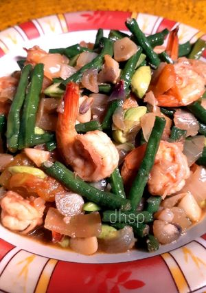 Foto resep Tumis Udang Kacang Panjang