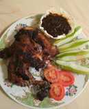 Ayam bakar Kalasan with sambal kecap