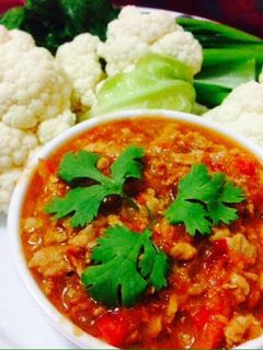 A picture of Nam Prik Ong (Northern Thai Pork Chili Dip).
