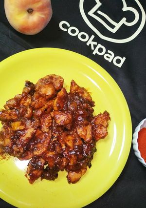 Φωτογραφία της συνταγής Κοτόπουλο BBQ με ροδάκινο στο Slow Cooker