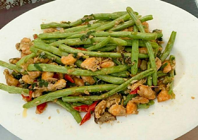 Anti Ribet, Membuat Tumis buncis cah udang ala resto tapi irit n mudah dibuat Wajib Dicoba