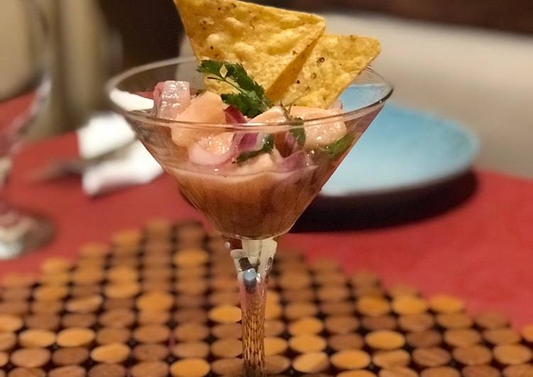 Ceviche especial aniversario Cookpad
