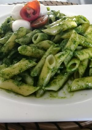 Una foto de Macarrones con Pesto de Espinaca