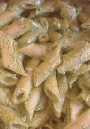 A picture of Czen parsley pasta.