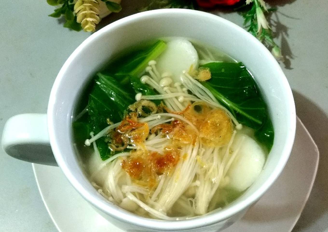 303. Sup Enoki Sawi Ijo