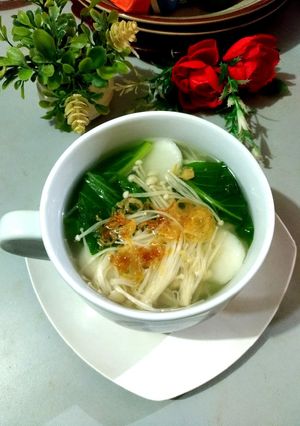 Foto resep 303. Sup Enoki Sawi Ijo