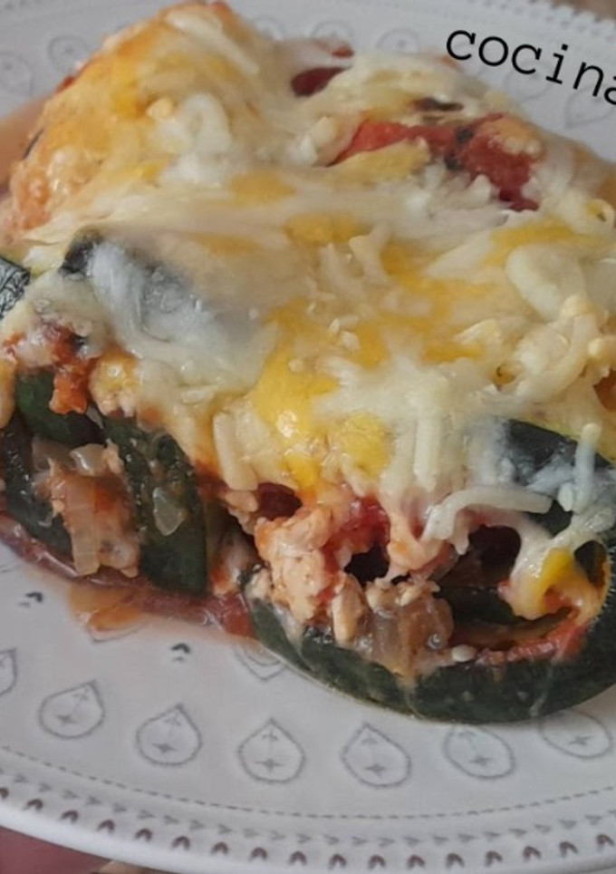 Una foto de Rollitos de calabacín