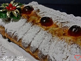 Hojaldre relleno de turrón de chocolate blanco