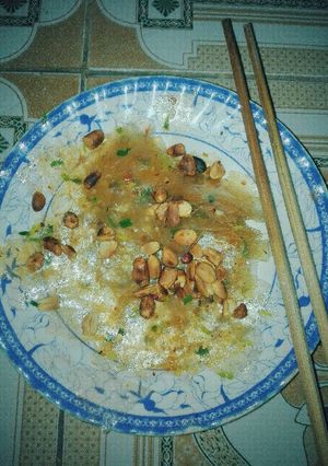 Hình của món Bánh tráng satế tỏi.