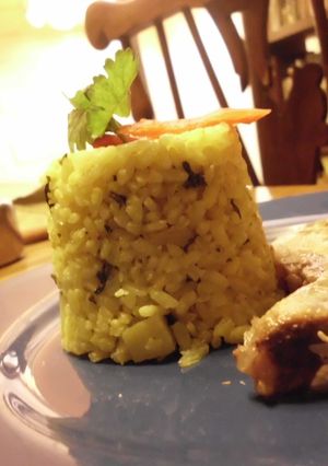 Una foto de Arroz con Papas y Curry