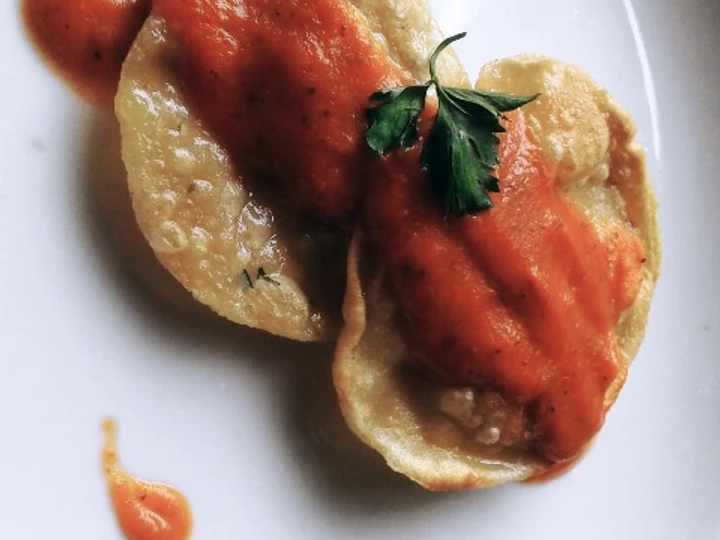 Cara Mudah Membuat Resep 34. Ravioli Tofu Pasta With Tomato Sauce yang Enak Banget Anti Ribet, Lezat