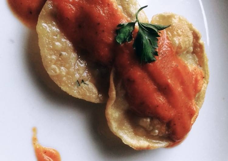 Resep 34. Ravioli Tofu Pasta With Tomato Sauce Anti Gagal