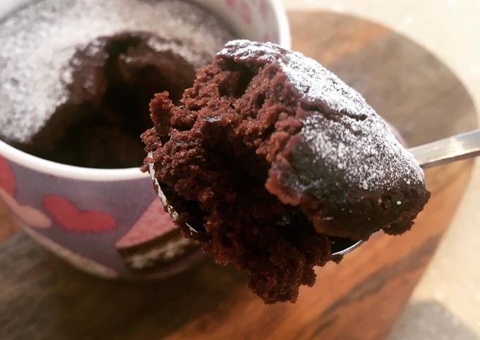 Recipe of Favorite 90 Second Microwave Hot Chocolate Mug Cake (vegan)
